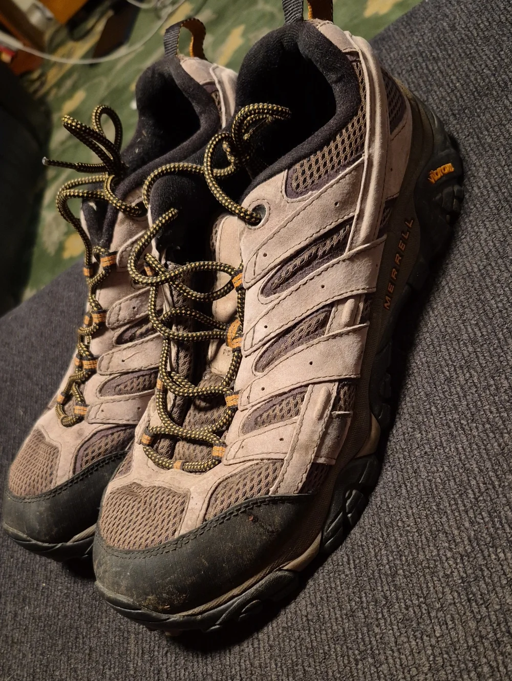 Merrell Men’s Taupe and Black Trail Hiking Shoes